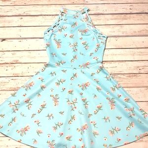 Light blue floral dress